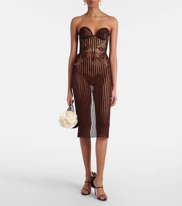 Robe bustier en crochet de coton | Magda Butrym