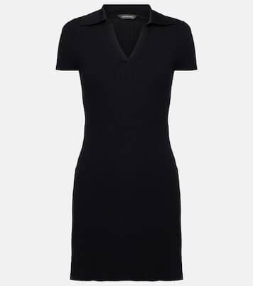 Vestido estilo polo en mezcla de lana | Balenciaga