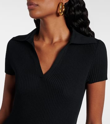 Vestido estilo polo en mezcla de lana | Balenciaga