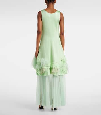 Robe longue à plumes | Xu Zhi