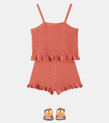 Set aus Top und Shorts aus Häkelstrick | Rylee + Cru