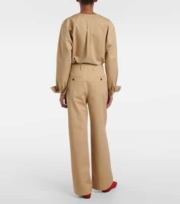 Pantaloni a gamba larga in cotone | Toteme