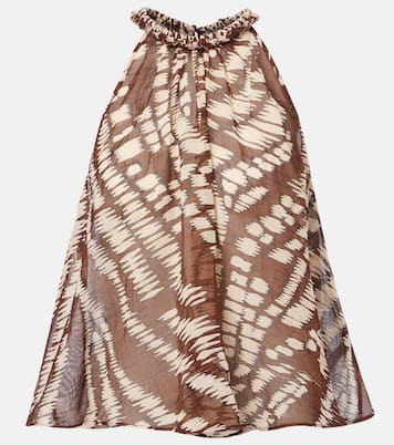 Top Cleo in cotone con stampa  | Poupette St Barth