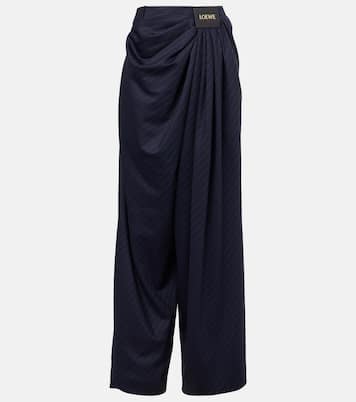 Weite Hose aus Woll-Twill | Loewe