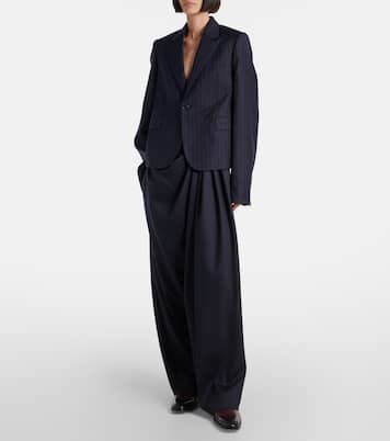 Weite Hose aus Woll-Twill | Loewe