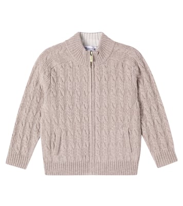 Jasper zip-up wool cardigan | Bonpoint