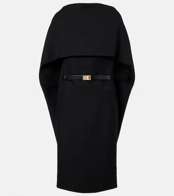 Belted caped midi dress | Ferragamo