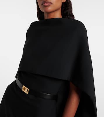 Belted caped midi dress | Ferragamo
