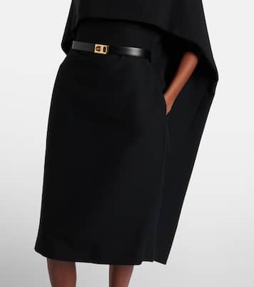 Belted caped midi dress | Ferragamo