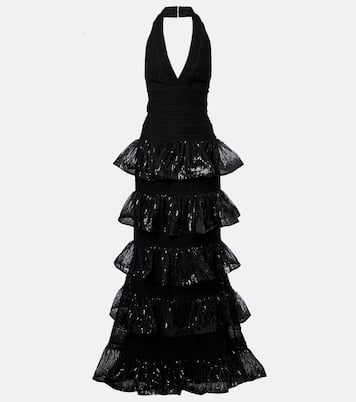 Robe aus Makramee mit Pailletten | Elie Saab