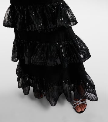 Robe aus Makramee mit Pailletten | Elie Saab
