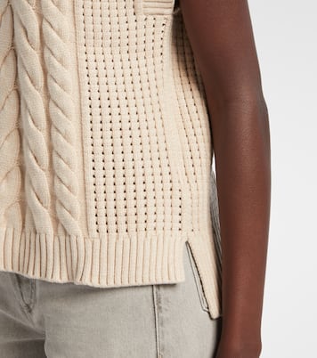 Pixie cable-knit sweater vest | Varley