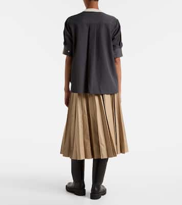 Jersey de lana a rayas a capas | Sacai