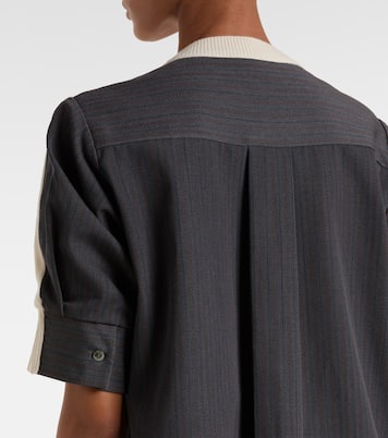 Jersey de lana a rayas a capas | Sacai