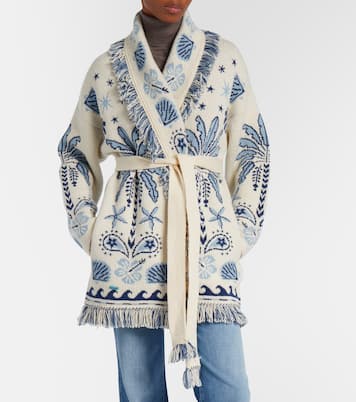 Cardigan Echoes Of The Island en laine et coton | Alanui
