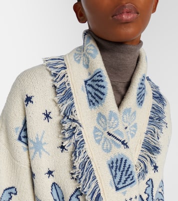 Cardigan Echoes Of The Island en laine et coton | Alanui