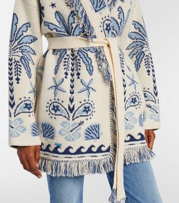Cardigan Echoes Of The Island en laine et coton | Alanui