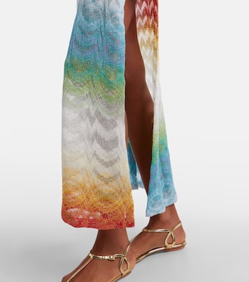 Open-knit lamé maxi dress | Missoni