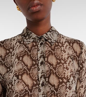 Gaia 스네이크 프린트 실크 셔츠 | Nili Lotan