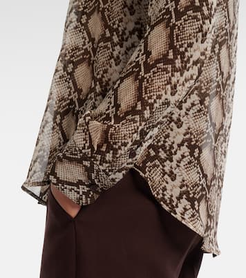 Gaia 스네이크 프린트 실크 셔츠 | Nili Lotan