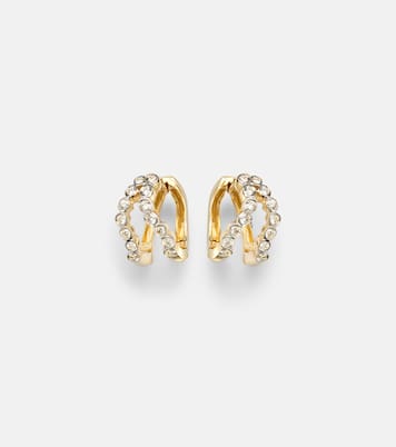 Boucles d'oreilles en or 14 ct (585/1000) avec diamants | Mateo