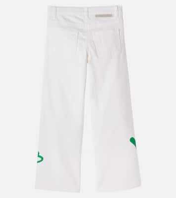 Floral cotton gabardine pants | Stella McCartney Kids