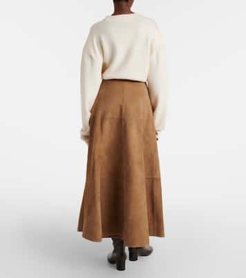 Falda midi Varda de ante | Altuzarra