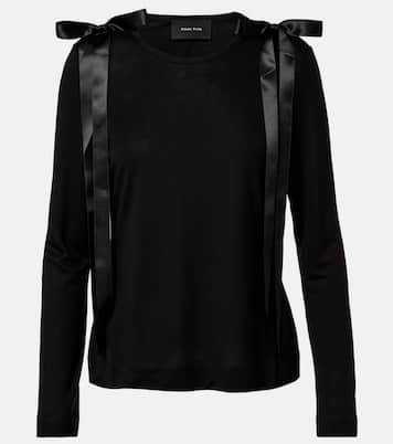 Bow-detail jersey top | Simone Rocha