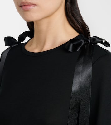 Bow-detail jersey top | Simone Rocha