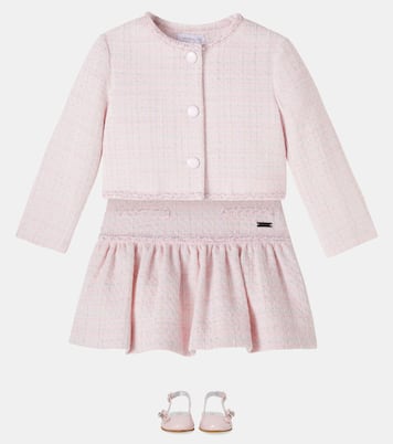 Jupe en tweed mélangé lamé | Monnalisa