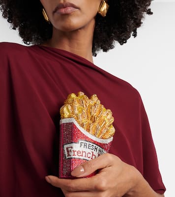 Clutch French Fries mit Kristallen | Judith Leiber Couture