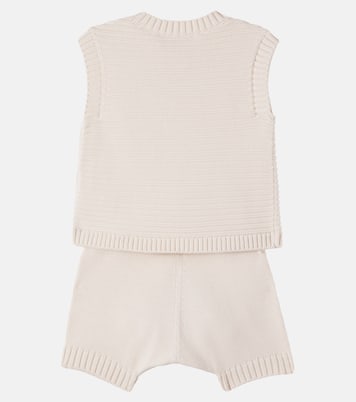 Baby Tendresse cotton top and shorts set | Bonpoint