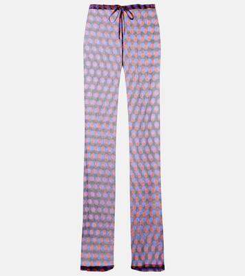 Polka-dot silk straight pants | Dries Van Noten