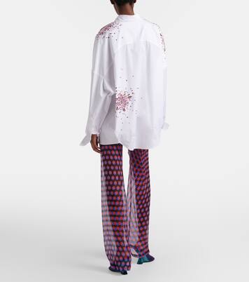 Polka-dot silk straight pants | Dries Van Noten