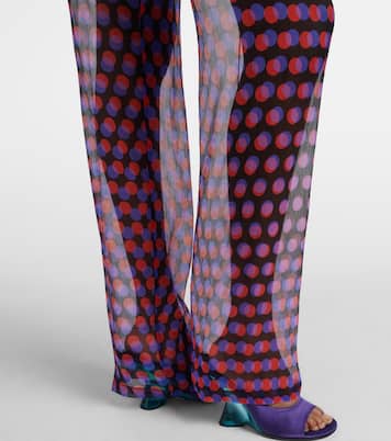 Polka-dot silk straight pants | Dries Van Noten