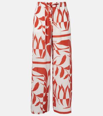 Voto printed silk wide-leg pants | Max Mara