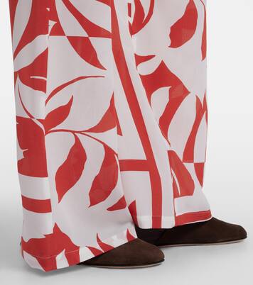 Voto printed silk wide-leg pants | Max Mara