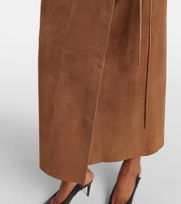 Jupe portefeuille en cuir | Nour Hammour