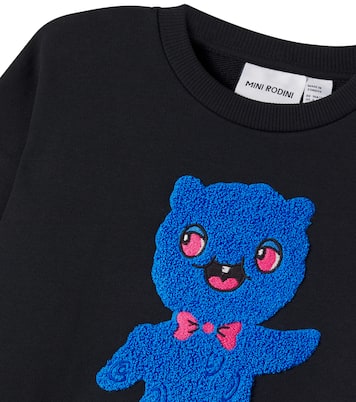 Embroidered cotton jersey sweatshirt | Mini Rodini