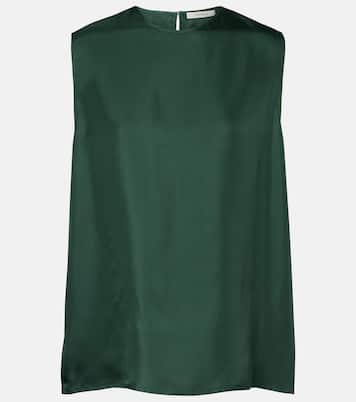 Trento silk twill tank top | Asceno
