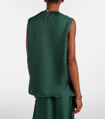 Trento silk twill tank top | Asceno