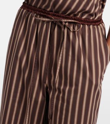 Striped cotton-blend wide-leg pants | Jacques Wei