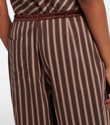 Striped cotton-blend wide-leg pants | Jacques Wei