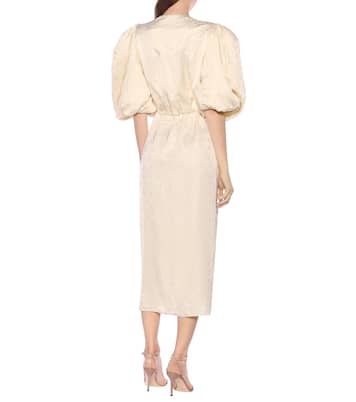 Robe midi Everblooming en jacquard et satin | Johanna Ortiz