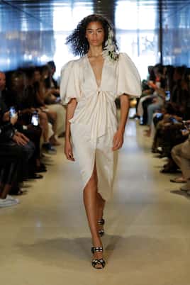 Robe midi Everblooming en jacquard et satin | Johanna Ortiz