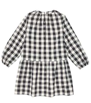 Vestido de algodón a cuadros | Brunello Cucinelli Kids