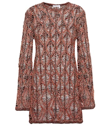 Openwork linen and silk minidress | Chloé