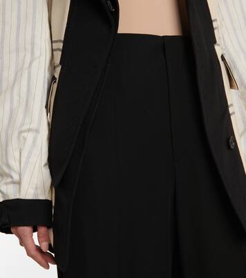 Pantaloni in crêpe a gamba larga e vita alta | Maison Margiela