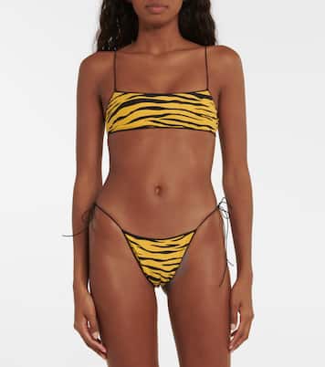 The C zebra-print bikini top | Tropic of C
