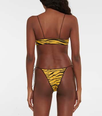 The C zebra-print bikini top | Tropic of C